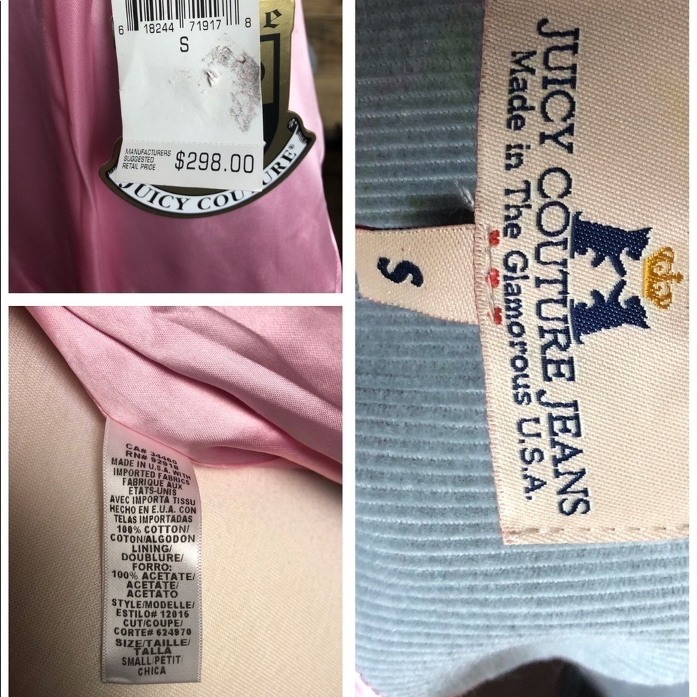 Juicy Couture corduroy blazer jacket, NWT - Picture 7 of 11